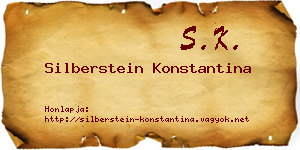 Silberstein Konstantina névjegykártya